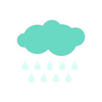Cloud with drops ecology icon Stock-Illustration
