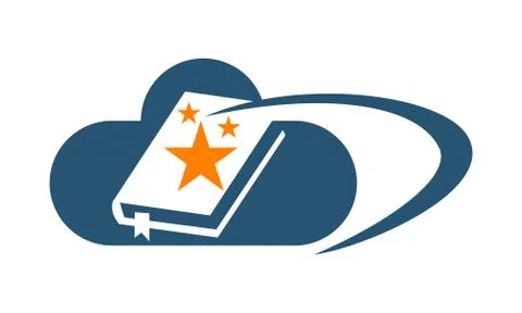 Cloud Ebook Solutions 스톡 일러스트