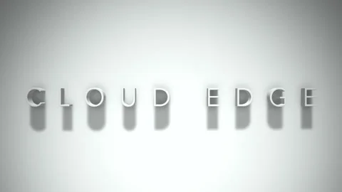 Cloud edge 3D title animation with shadows on a white background Stock Footage 297274261