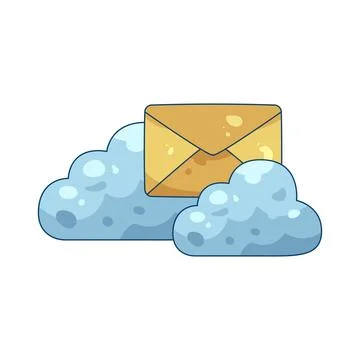 Cloud email 스톡 일러스트