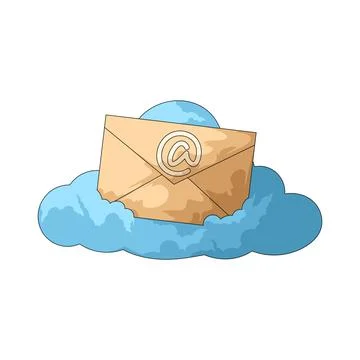 Cloud email illustration Stock Illustration