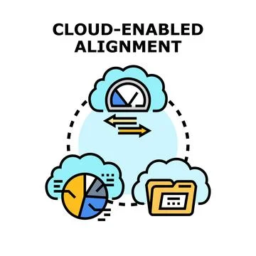 Cloud enabled alignment for data and system optimization Stock Illustration