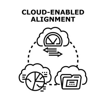 Cloud enabled alignment for data and system optimization Stock Illustration
