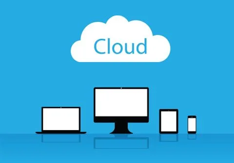 Cloud enabled equipment Stock-Illustration