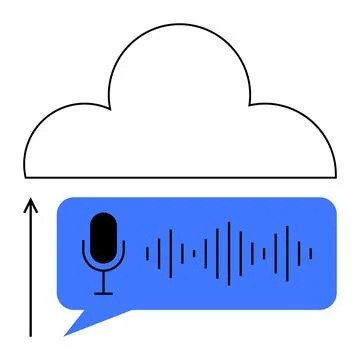 Cloud-Enabled Voice Upload Enhancing Communication and Data Storage with Se.. イラスト素材