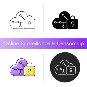 Cloud encryption icon Stock Illustration