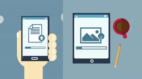 Cloud Encryption Mobile Tablet Laptop 스톡 동영상 60665460