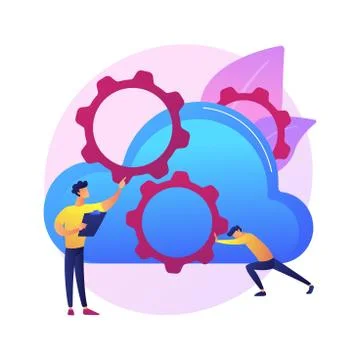 Cloud engineering abstract concept vector illustration. Stock Illustration