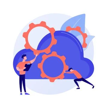 Cloud engineering abstract concept vector illustration. Stock Illustration