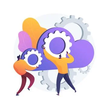Cloud engineering abstract concept vector illustration. Stock Illustration