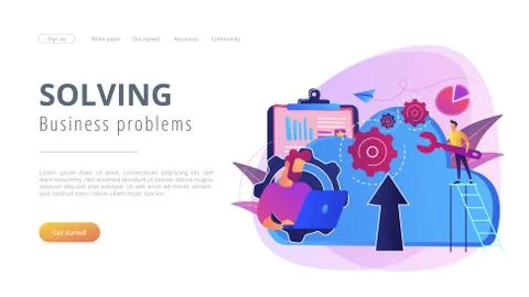 Cloud engineeringconcept landing page. Stock Illustration