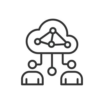 Cloud Engineers, icon in line design. Cloud, engineers, technology, innovation Stock Illustration
