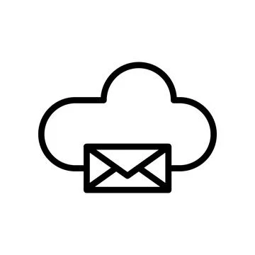This is Cloud Envelop email Icon design Stock Illustration