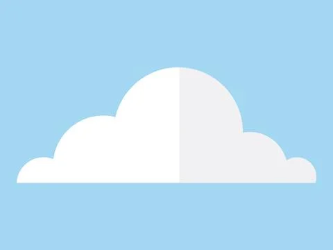 Cloud. The environment transforms as fluffy clouds gather, signaling change in Stock Illustration
