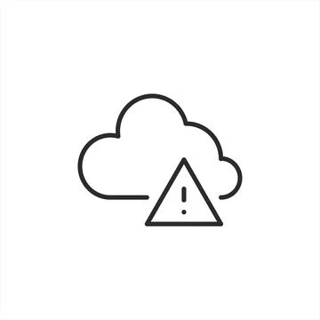 Cloud Error Alert Icon Stock Illustration