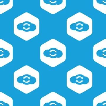 Cloud exchange hexagon pattern 库存插图