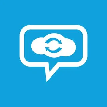 Cloud exchange message icon Stock Illustration