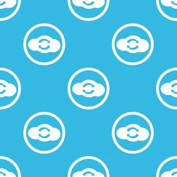 Cloud exchange sign blue pattern Stock Illustration