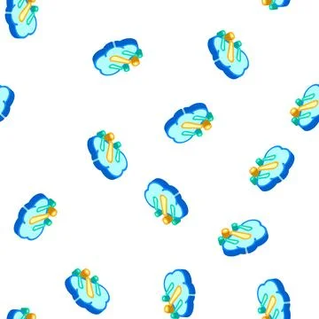 Cloud exclamation marks isometric icon seamless pattern Illustrazione stock