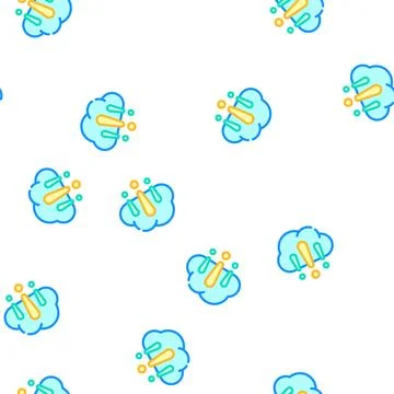 Cloud exclamation marks vector seamless pattern Stock Illustration