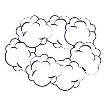 Cloud expression pop art style Stock Illustration