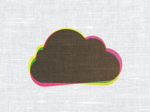 Cloud on fabric texture background Stock Illustration