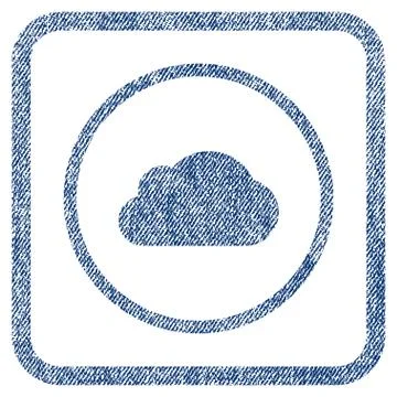Cloud Fabric Textured Icon Illustrazione stock