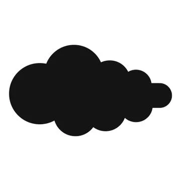 Cloud with fallout icon, simple style. Illustrazione stock