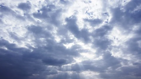 Cloud fast moving with sun beam time lapse shot Stock Footage 93569514