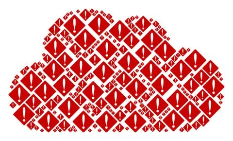 Cloud Figure of Problem Icons Stock Illustration