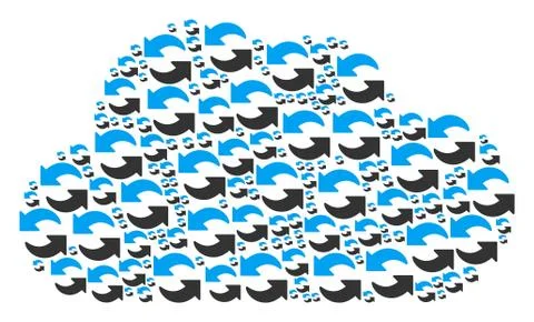 Cloud Figure of Refresh Icons イラスト素材
