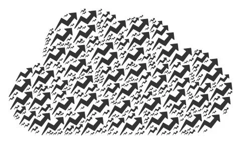 Cloud Figure of Trend Icons Stock Illustration