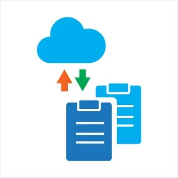 Cloud file transfer vector icon concept Stock Illustration