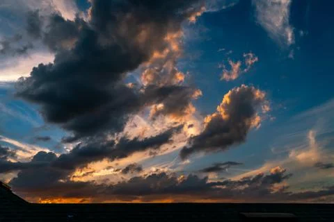 Cloud Filled Sunset Foto stock