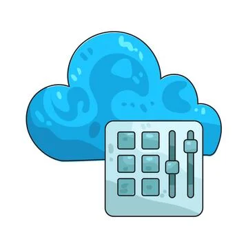 Cloud filter illustration Stock Illustration