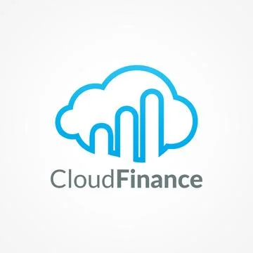 Cloud Finance Logo Design Concept for Investment Company, Creative Business.. Illustrazione stock