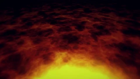 Cloud fire animation. Camera moving over fiery clouds. Stock-Footage 172434162