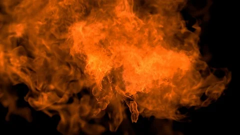 Cloud of fire blowing towards the screen Vidéo 122171337