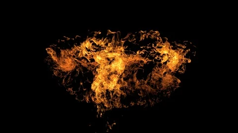 A cloud of fire rising upwards creating a ball effect Video stock 122159835