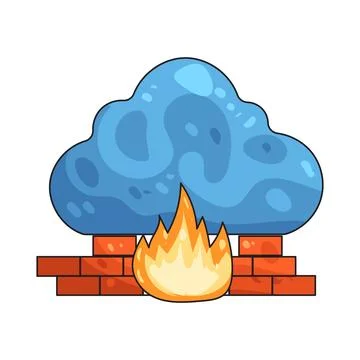 Cloud firewall illustration イラスト素材
