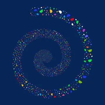 Cloud Fireworks Spiral イラスト素材