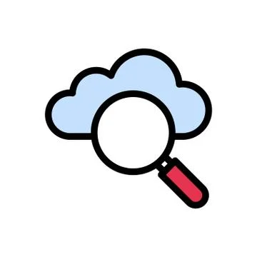 Cloud flat color icon Stock Illustration