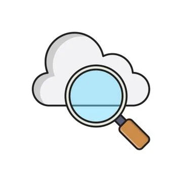 Cloud flat color icon Stockillustratie