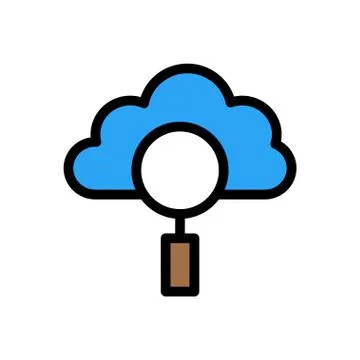 Cloud flat color icon Illustrazione stock