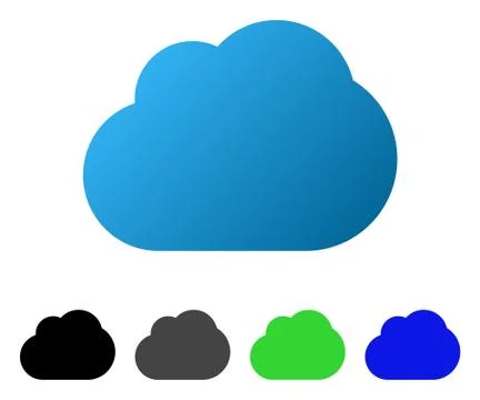 Cloud Flat Gradient Icon Stock Illustration