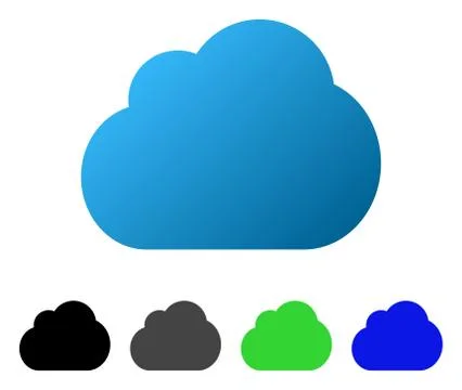 Cloud Flat Gradient Icon Stockillustratie