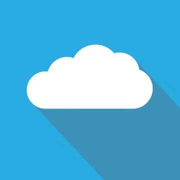 Cloud Flat Icon. Cloud Shape Symbol. Stock Illustration