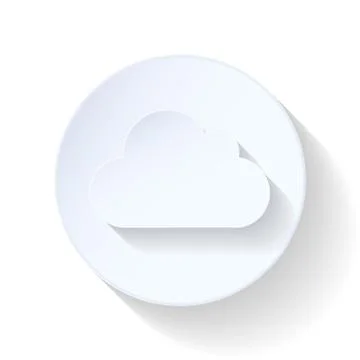 Cloud flat icon Stock Illustration
