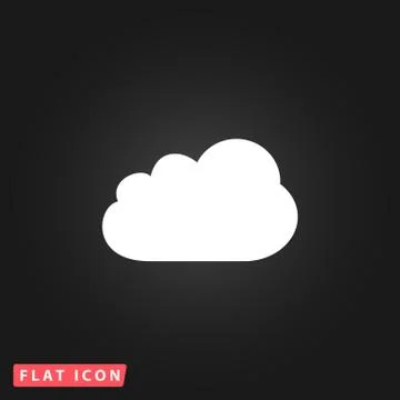Cloud  flat icon Stock Illustration