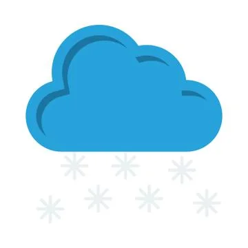 CLOUD FLAT ICON 库存插图